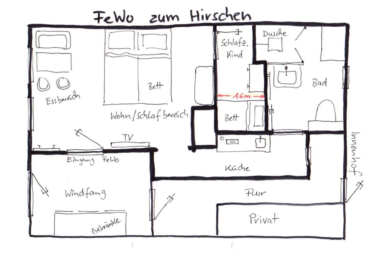 Ferienwohnung Zum Hirschen Herzberg am Harz Ngoại thất bức ảnh